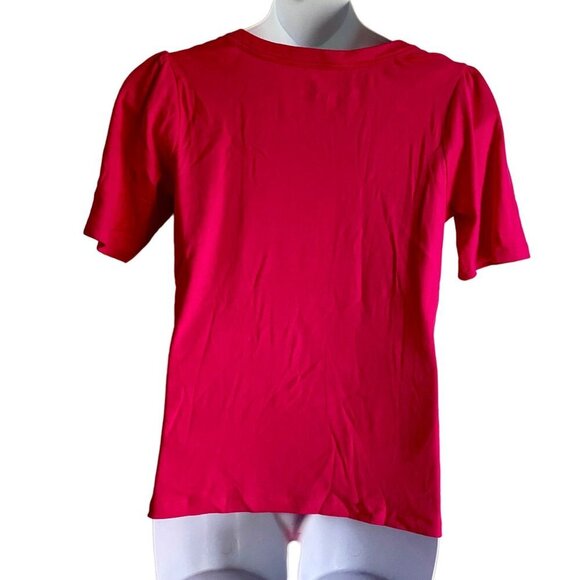 Avenue Bright Pink Scoop Tee Shirt Cotton Women's Size 14 16 NEW NWT - Picture 8 of 8